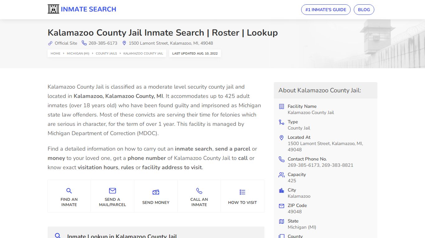 Kalamazoo County Jail Inmate Search | Roster | Lookup